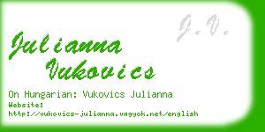 julianna vukovics business card